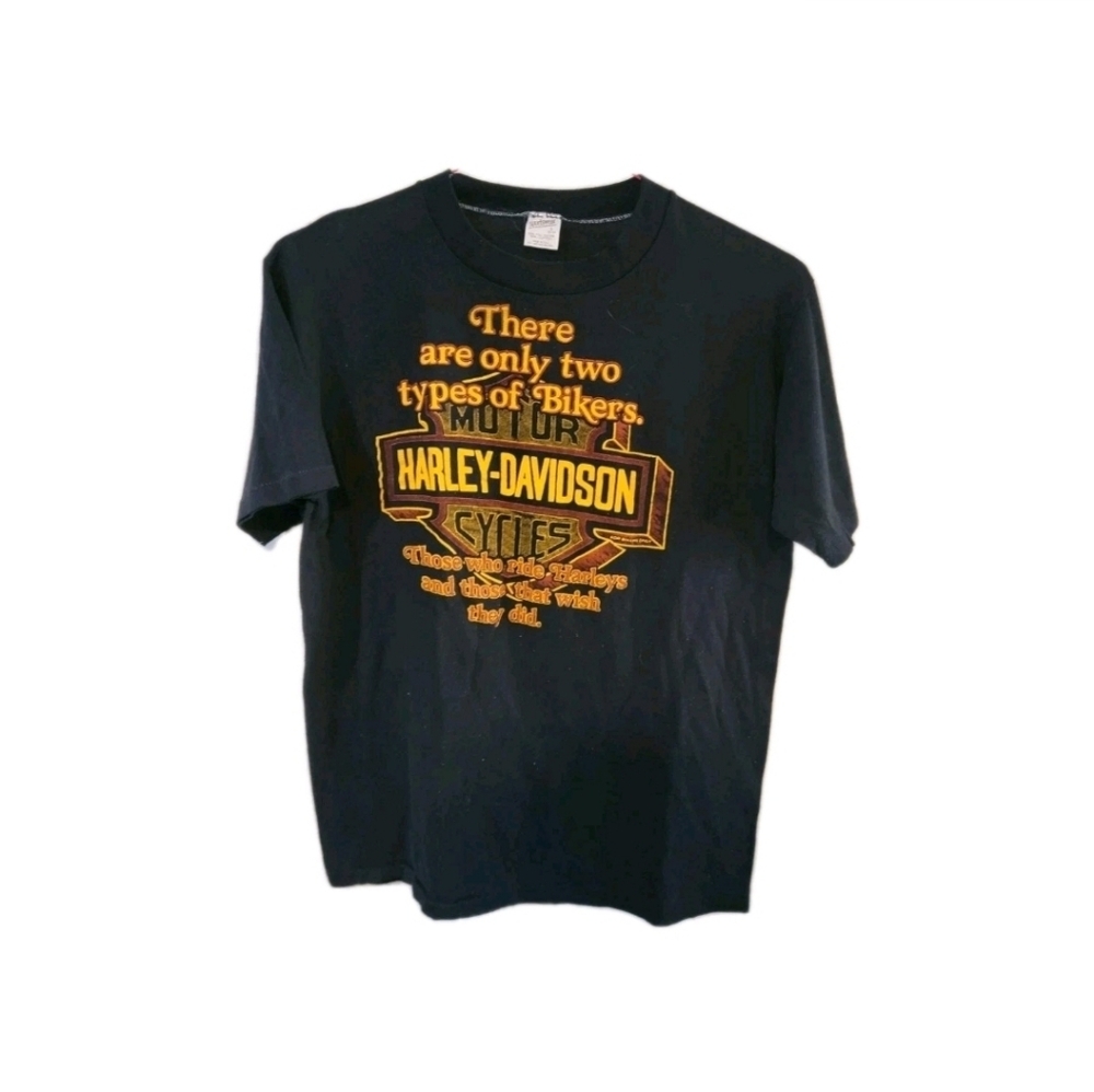 Vintage 70s 80s Harley Davidson Biker Grunge Single Stitch Shirt Sleeve Tee